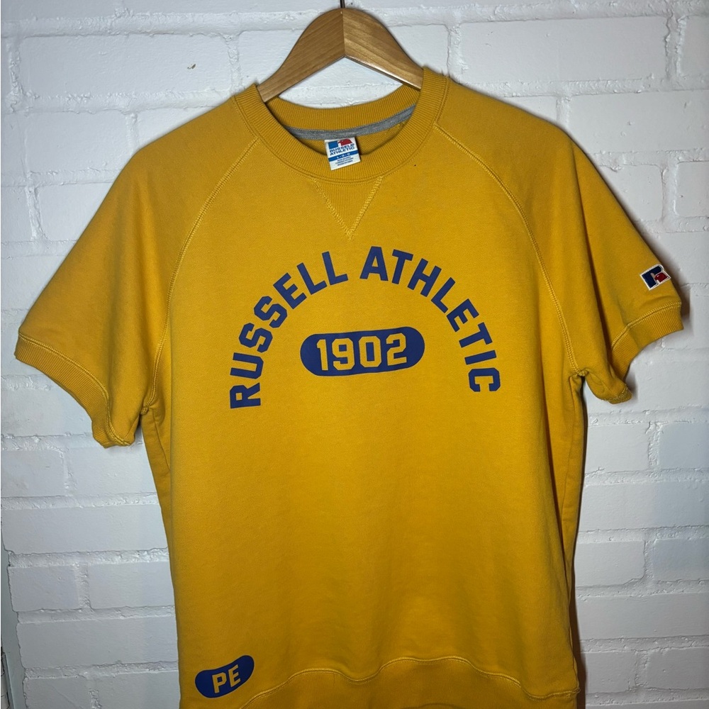 Russell Athletic Gold/Yellow Short Sleeve L / Athletic short sleeve sweatshirt